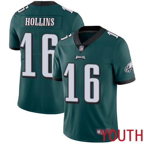 Youth Philadelphia Eagles #16 Mack Hollins Midnight Green Team Color Vapor Untouchable NFL Jersey Limited Player